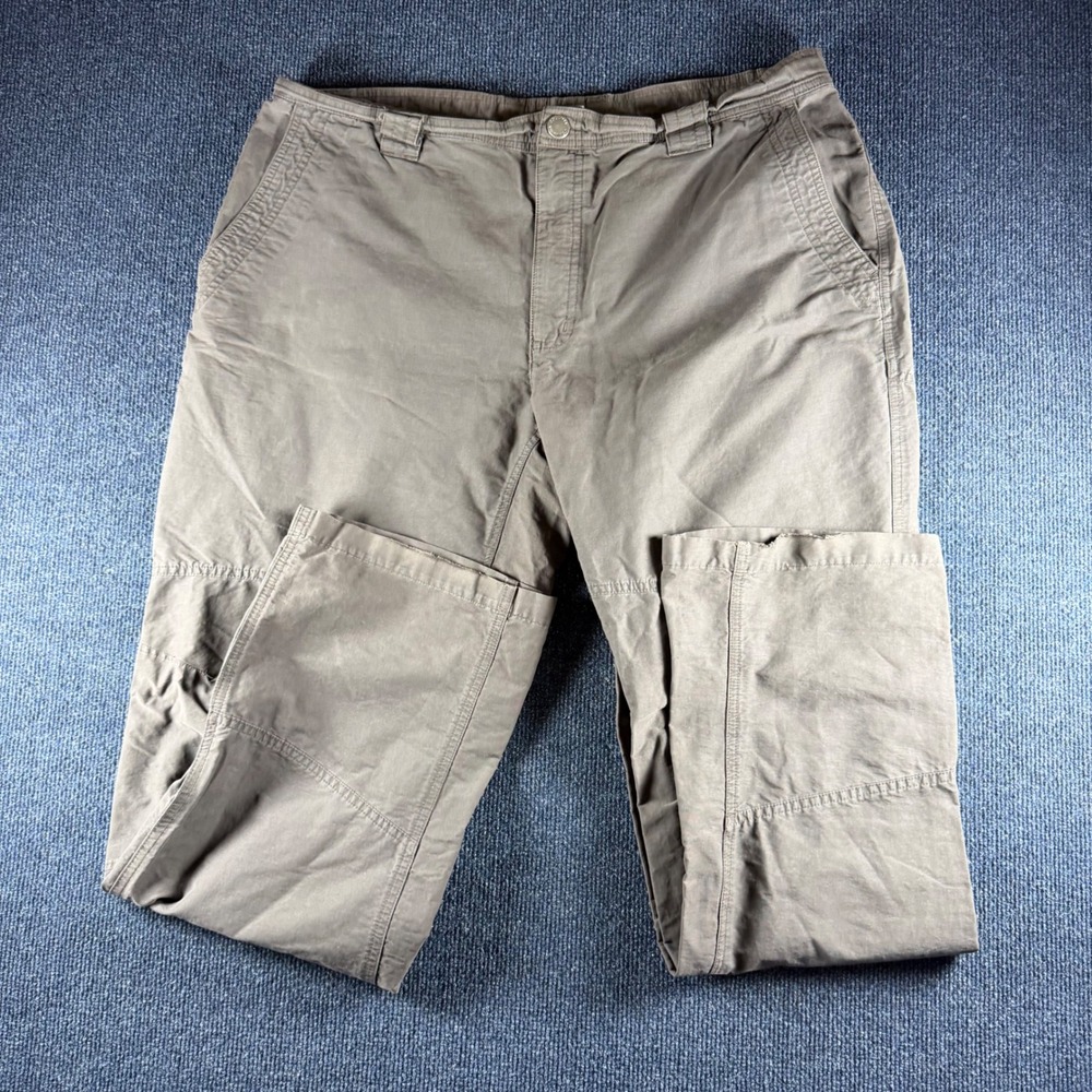 Columbia Omni-Shade Hiking Pants Mens 38x32 Gray Cargo Outdoor Trousers